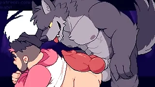 pixelated werewolf fuck