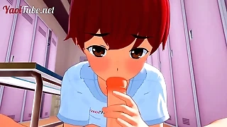 Yaoi 3D - Naru x Shiro [Yaoiotube's Mascot] Handjob, blowjob & Anal